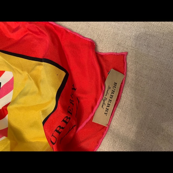 Burberry Multi London Map Silk Square Scarf/Wrap - Picture 10 of 14